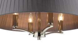 där lighting group Lampa suspendata Cristin 4 Light Pendant Polished Nickel with Grey Shade (CRI0439 DAR LIGHTING)