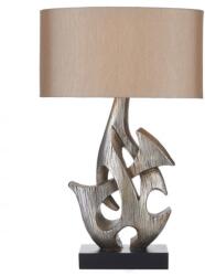 där lighting group Veioza Sabre Table Lamp Silver & Wood With Shade (SAB4332-X DAR LIGHTING)