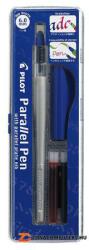 Töltőtoll, 0, 5-6 mm, kék kupak, PILOT "Parallel Pen" (PPP60)