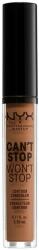 NYX Cosmetics Can't Stop Won't Stop Concealer - Warm Caramel (3, 5 ml)