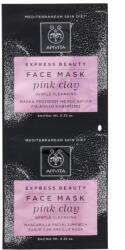 Apivita Express tisztító arcmaszk - Rózsaszín agyaggal (2x8 ml)