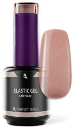 Perfect Nails Elastic Gel Glamour - Ecsetes Körömágyhosszabbító Zselé - 15ml - Gold Shine
