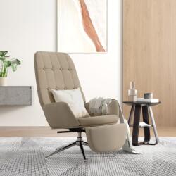 vidaXL Scaun de relaxare cu suport picioare, gri deschis, microfibră (3097700)