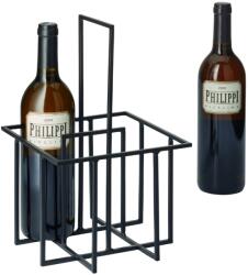 Philippi Suport pentru sticle de vin CUBO 32 cm, negru, Philippi Suport sticla vin