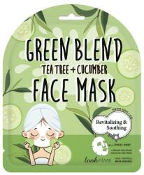 Look At Me Mască de față din țesătură cu ceai verde și extract de castravete - Look At Me Green Blend Tea Tree + Cucumber Face Mask 25 ml