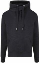 Just Hoods Hanorac fără fermoar cu guler modern - Negru prespălat | M (JH021-1000289678)