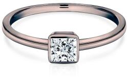 SAVICKI Pure eljegyzési gyűrű: fekete arany, hercegnő csiszolású gyémánt - savicki - 770 750 Ft