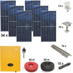 Breckner Germany Kit sistem solar fotovoltaic trifazic ON-GRID 15KW cu panouri 34x450W prosumator WIFI cu sistem fixare pentru panouri sandwich Breckner Germany (BK88712)