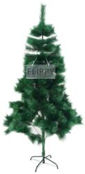 Flippy Brad artificial de Craciun tip pin, clasic, pentru interior/exterior, inaltime 150 cm, Flippy, verde, suport metalic inclus (106762)