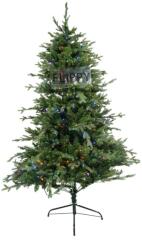  Brad Artificial de Craciun, Becuri led incluse in ramuri, pentru interior/exterior, inaltime 180 cm, diametru 128 cm, 1246 ramuri, Flippy, verde, suport metalic inclus (106793)