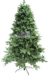  Brad artificial de Craciun, clasic, pentru interior/exterior, inaltime 210 cm, diametru 138 cm, 858 ramuri, Flippy, verde, suport metalic inclus (106803)