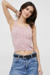 Pepe Jeans top gyapjúkeverékből Tiana rózsaszín, női - rózsaszín S