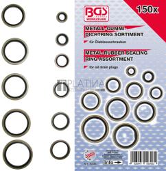  BGS Technic Tömítőgyűrű-készlet | Fém | gumi tömítőperemmel | 150 darabos - BGS 9306 (BGS 9306)