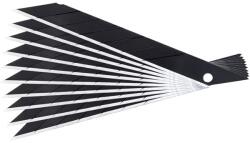 Fortum pótpenge 10 db, fekete, tripla vágóéllel, 9×100×0, 7mm, SK2 acél, HRC > 67, lézeres élezés - MBL 4780028A (MBL 4780028A)