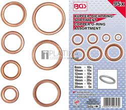 BGS Technic O-gyűrű készlet | Vörösréz | Ø 6 - 20 mm | 95 darabos - BGS 9313 (BGS 9313)
