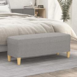vidaXL Bancă, gri deschis, 100x35x41 cm, textil (349375)