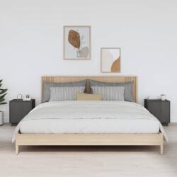 vidaXL Noptiere, 2 buc. , gri, 40x34x45 cm, lemn masiv de pin (818280)