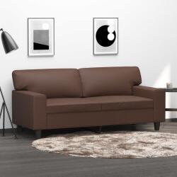 vidaXL Canapea cu 2 locuri, maro, 140 cm, piele ecologică (349013) Canapea