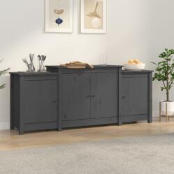 vidaXL Servantă, gri, 164x37x68 cm, lemn masiv de pin (821494) Comoda
