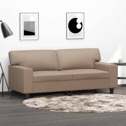vidaXL Canapea cu 2 locuri, cappuccino, 140 cm, piele ecologică (349016) Canapea