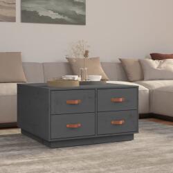 vidaXL Măsuță de cafea, gri, 80x80x45 cm, lemn masiv de pin (821519) Masa de cafea