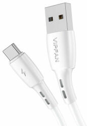 Vipfan Racing X05 USB és USB-C kábel , 3A, 3m (fehér) (X05TC-3m-white) - kulsoaksi