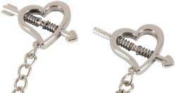 Bad Kitty Heart Shaped Nipple Clamps Silver