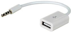 Adapter: USB - Jack (3, 5mm) adapter fehér, 15 cm