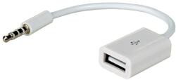 USB - Jack (3, 5mm) adapter fehér, 15 cm