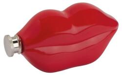  Laposüveg ajak formájú rozsdamentes acél 178ml, piros, 12 × 3, 5 × 6 cm