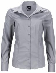 James & Nicholson (Daiber) Női hosszú ujjú ing JN641 - Acélszín | 3XL (1-JN641-1748244)