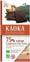 Kaoka Ciocolata neagra 75 % Sao Tome Kaoka 100g