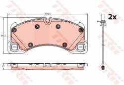 TRW set placute frana, frana disc TRW GDB2243 (GDB2243)