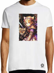 Magnolion Mesevilág lány és cica avatar v1 póló