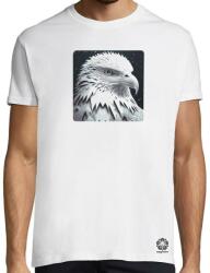 Magnolion Kivágott papír művészet sas profil hátterrel póló