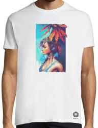 Magnolion Olajfestmény fröccsentett Nő póló