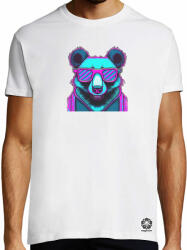 Magnolion Retró hullám panda szemüvegben v2 póló