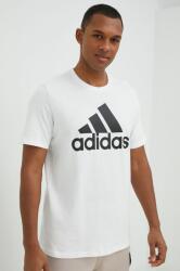 Adidas pamut póló fehér, nyomott mintás, IC9349 - fehér S