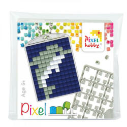 Pixelhobby Pixel kulcstartókészítő szett 1 kulcstartó alaplappal, 3 színnel, delfin (PXL-23060)