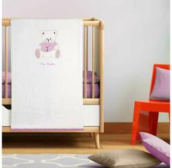 Pierre Cardin Baby2 macis Pierre Cardin gyerek takaró Fehér/rózsaszín 110x140 c (HS18601)