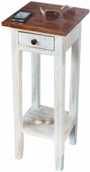 Invicta LA FLEUR fehér újrahasznosított fa telefonasztal (IN-36631)