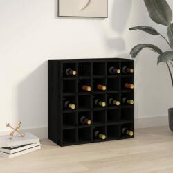 vidaXL Dulap de vinuri, negru, 56x25x56 cm, lemn masiv de pin (821541) - vidaxl Suport sticla vin