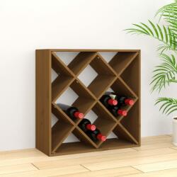 vidaXL Dulap de vinuri, maro miere, 62x25x62 cm, lemn masiv de pin (821545) Suport sticla vin