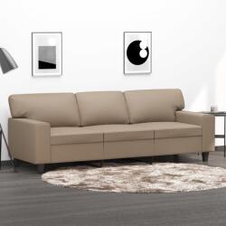 vidaXL Canapea cu 3 locuri, cappuccino, 180 cm, piele ecologică (349022) Canapea