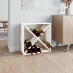 vidaXL Dulap de vinuri, alb, 62x25x62 cm, lemn masiv de pin (821760) - vidaxl Suport sticla vin