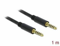 Delock 5 tűs apa-apa sztereó jack kábel 4, 4 mm-es átmérő, 1 m hosszú fekete (85791) - dellaprint