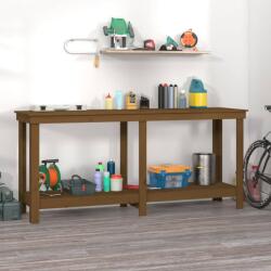 vidaXL Banc de lucru, maro miere, 180x50x80 cm, lemn masiv pin (822514)