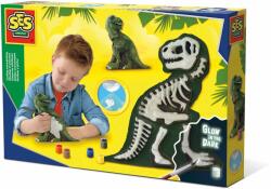 SES Creative Gipsz készlet - világító T-rex csontváz