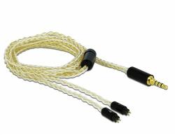Delock Audio kábel 3, 5 mm 4 tűs sztereo jack apa - 2 x 2 tűs apa 1, 25 m (85849)