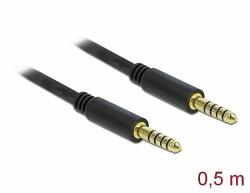 Delock 5 tűs apa-apa sztereó jack kábel 4, 4 mm-es átmérő, 0, 5 m hosszú fekete (85790) - dellaprint